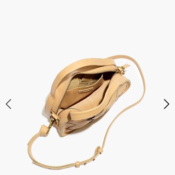 NWT Madewell Sydney Zip-top Crossbody Bag Woven Leather - Picture 3 of 3